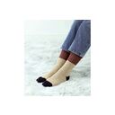 ウールネップ丈長切り替えソックス