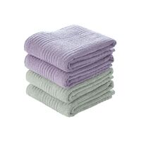 インド綿フェイスタオル（２色４枚組）