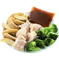 北海道産ポテトと鶏もも肉のバター醤油炒め