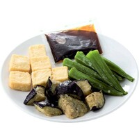 厚揚げと揚げ茄子・オクラの煮付け