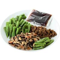 具沢山ひじき煮とオクラのそぼろ煮