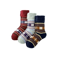 裏起毛ふかふか雪柄ソックス