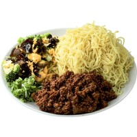 焼きジャージャー麺ときくらげ玉子和え