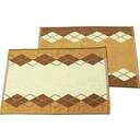 ナチュラルカラーバスマット（アーガイル）