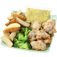 鶏もも肉とポテト、ブロッコリーのマスタードソース