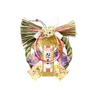 招福鶴玄関飾り　リース（迎春）