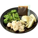 えびフリッターとポテトのガーリック炒め