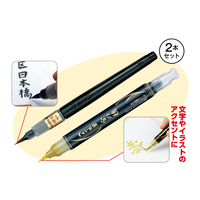 ぺんてる筆中字　金の穂筆ペンセット