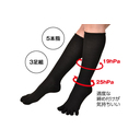ぴったりフィット着圧5本指ハイソックス