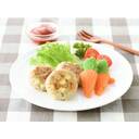 国産野菜とチーズのおさかなバーグ