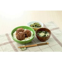 味噌チキンカツ丼(ほうれん草の胡麻和え・味噌汁用具材)