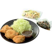 油淋鶏(野菜添え)(スパゲティサラダ・たまごスープ用具材)