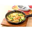 えびフリッターとポテトのガーリック炒め