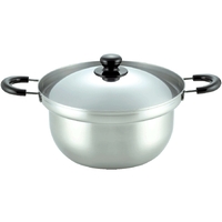 くるめん亭のふきこぼれにくい鍋　両手鍋