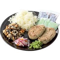 おろしハンバーグと大豆の五目煮風